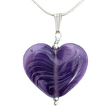 Molten Swirled Heart Pendant - Bath Aqua Jewellery