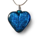 Dichroic Heart Pendant - Bath Aqua Jewellery - Aqua