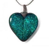 Dichroic Heart Pendant - Bath Aqua Jewellery