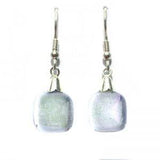 Dichroic glass Hook Earrings - Bath Aqua Jewellery