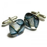 Dichroic Mosaic Cufflinks On Silver - Bath Aqua Jewellery